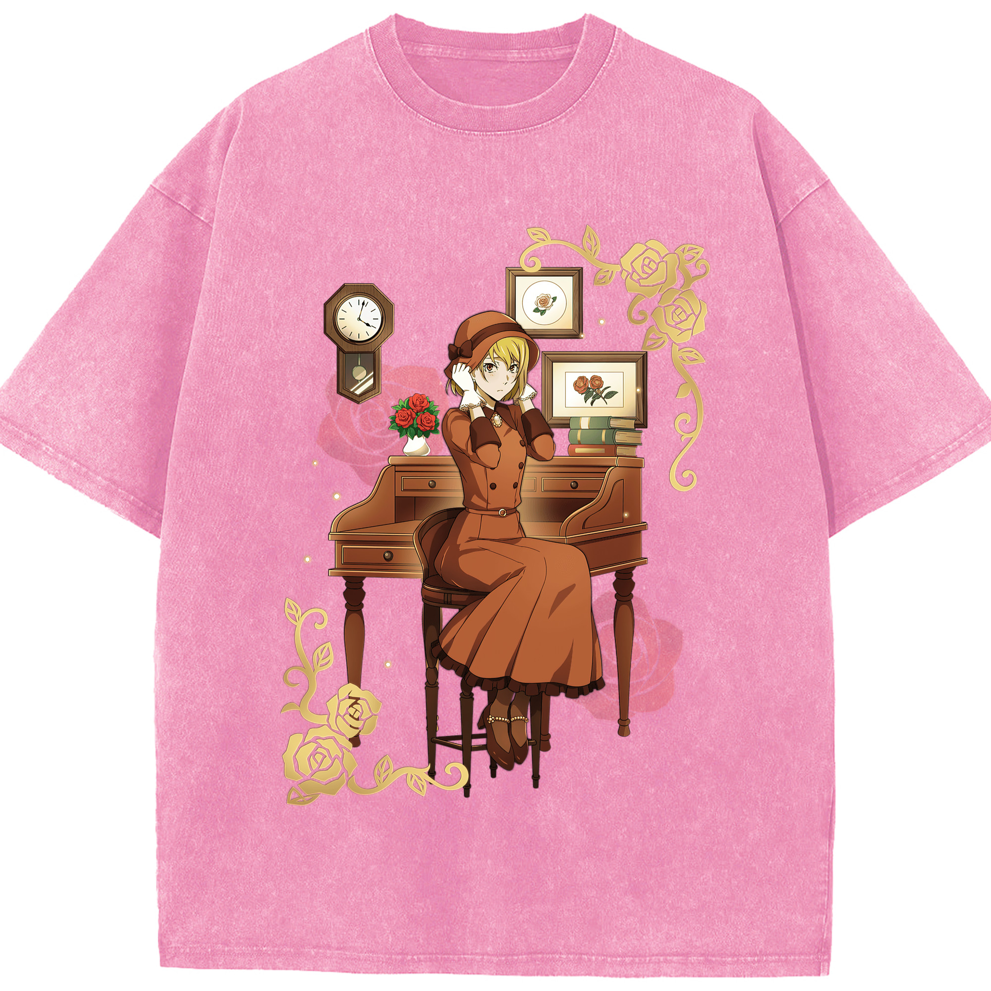 （画像用） 文豪ストレイドッグス Bungo Stray Dogs 綿100% ヴィンテージ風 半袖Tシャツ（フロントプリント）